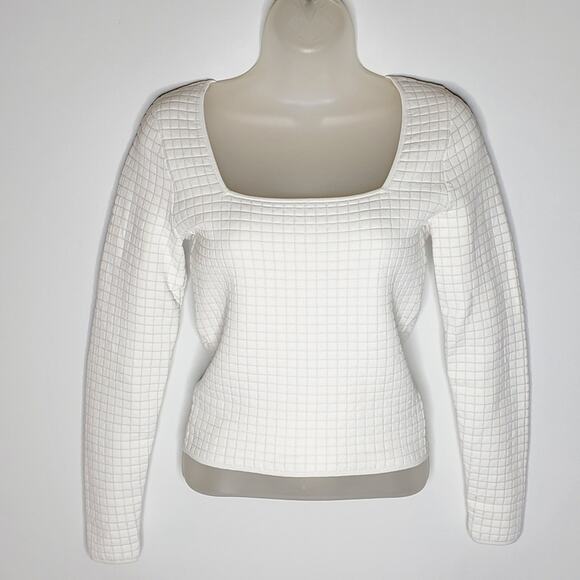 Proenza Schouler White Label Square Neck Quilted Knit Top XS Great Condition - Picture 2 of 14